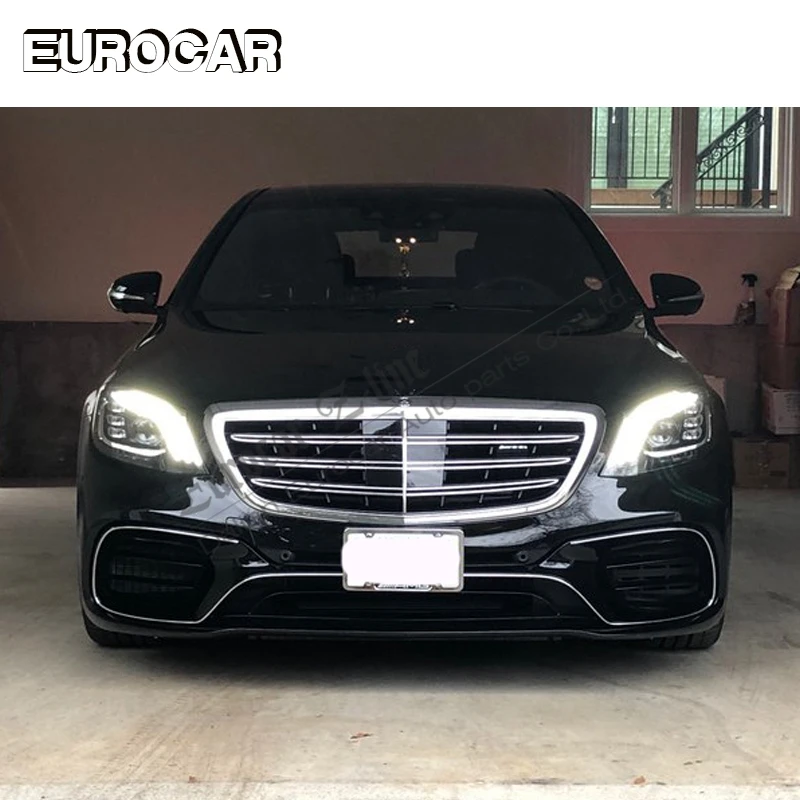 Комплект кузова PP S CLASS W222 для 2017y ~ S63 2018 наборы кузовов передняя решетка бампера