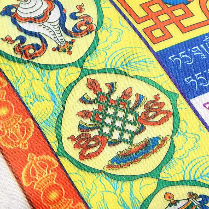 KiWarm Classic Tibetan Style Silk Wind Horse Flag Buddhism Medicine Buddha Prayer Wall Hanging Decor 68cm X 94cm | Дом и сад