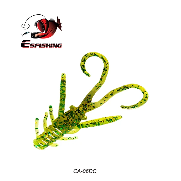 CA06DC ESFISHING креветка хог40 45 мм 0,8 г 10 шт. креветка Приманка Мягкая приманка ледяной рыболовный воблер Pesca форель Морская рыбалка Спиннербейт джиг - Цвет: CA06DC