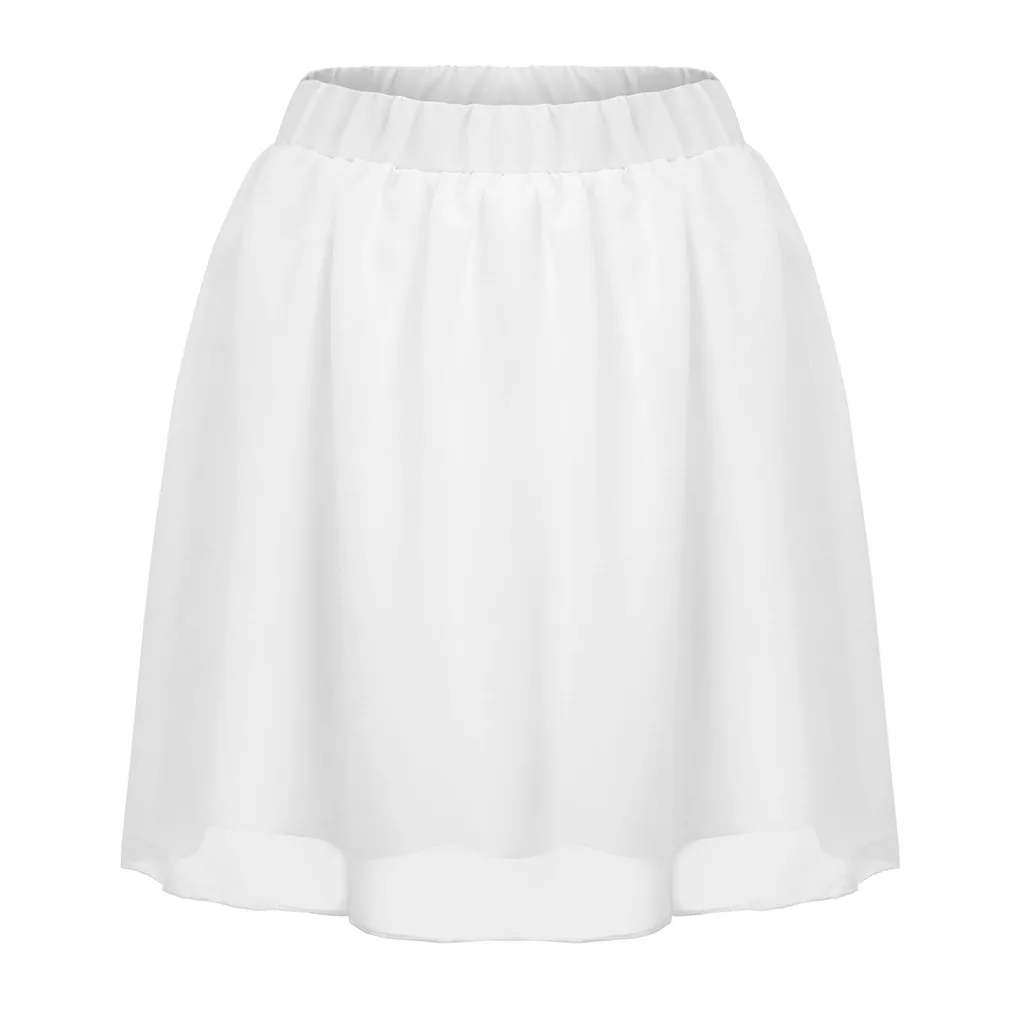Женская юбка юбки faldas jupe femme shein saia Женская мини-юбка для девочек шифоновое короткое платье Плиссированное Ретро эластичная талия#50