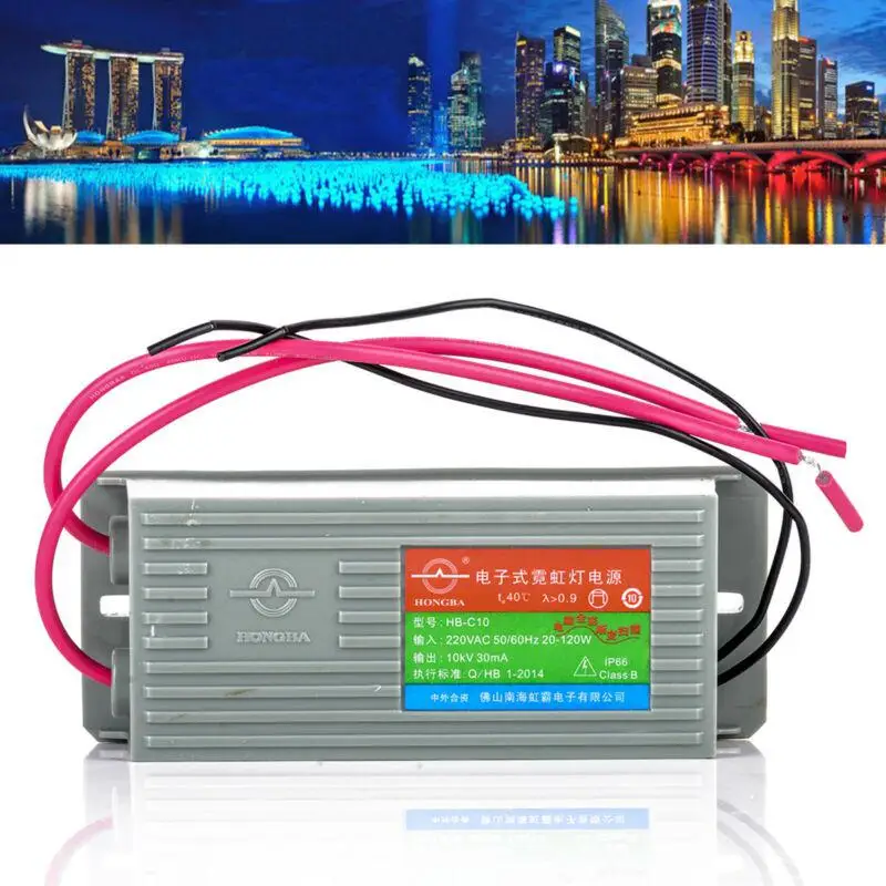 Неоновая световая вывеска электронный трансформатор 30мА нагрузка неоновый свет