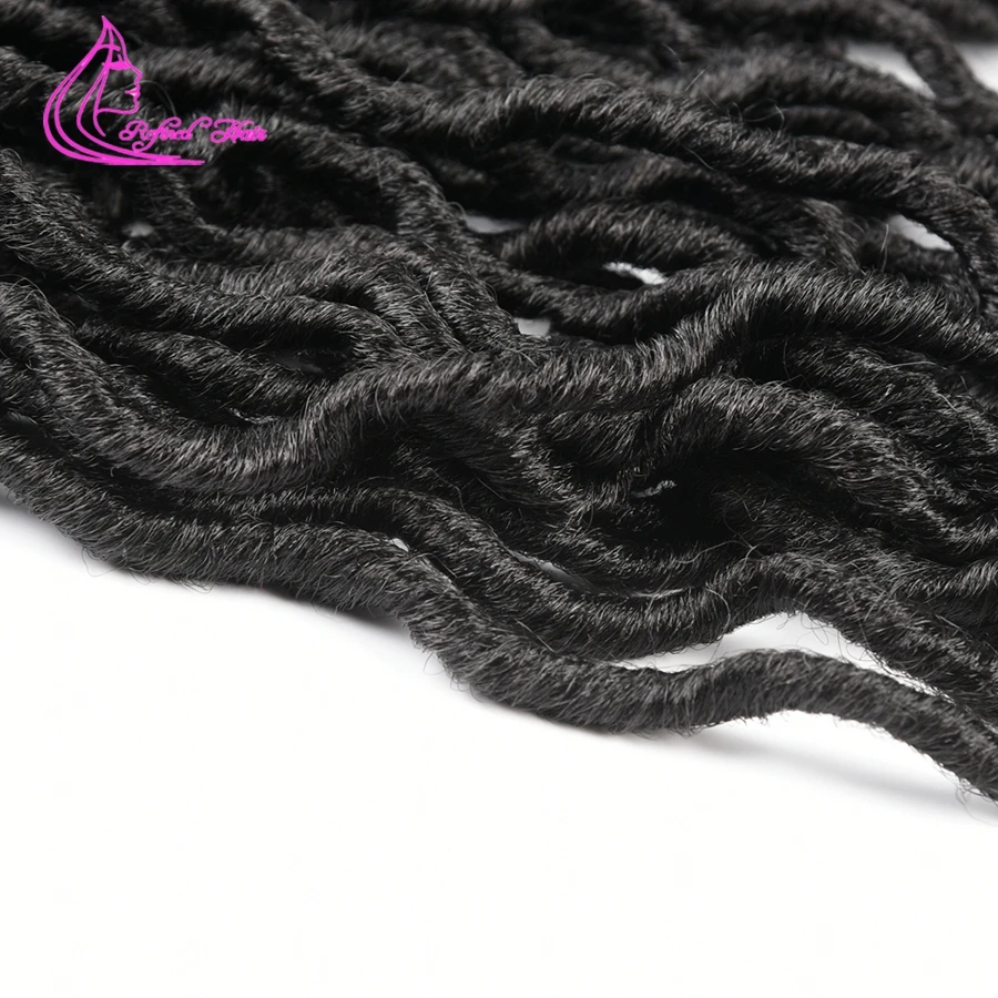 Утонченные волосы Ombre faux locs curly вязаные крючком для наращивания 18 дюймов Длинные