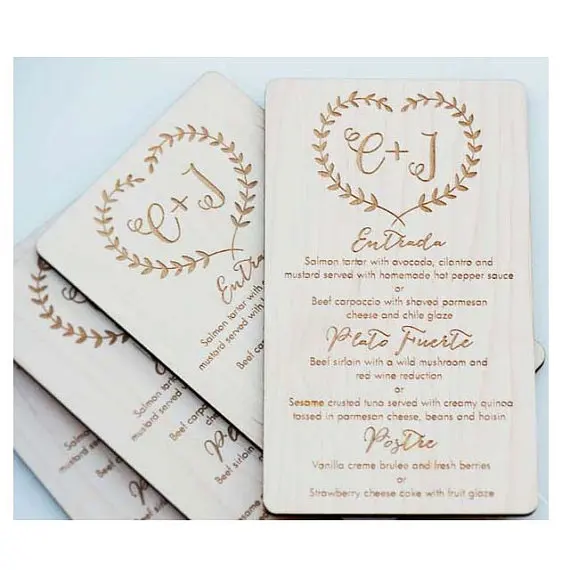 Деревенский свадебный стол знак меню и мини-мольберт-лазерная резка травление на