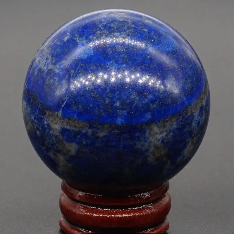 47MM (172g) Natural Lapis Lazui Crystal Sphere Gemstone Reiki Healing Ball #403 | Дом и сад