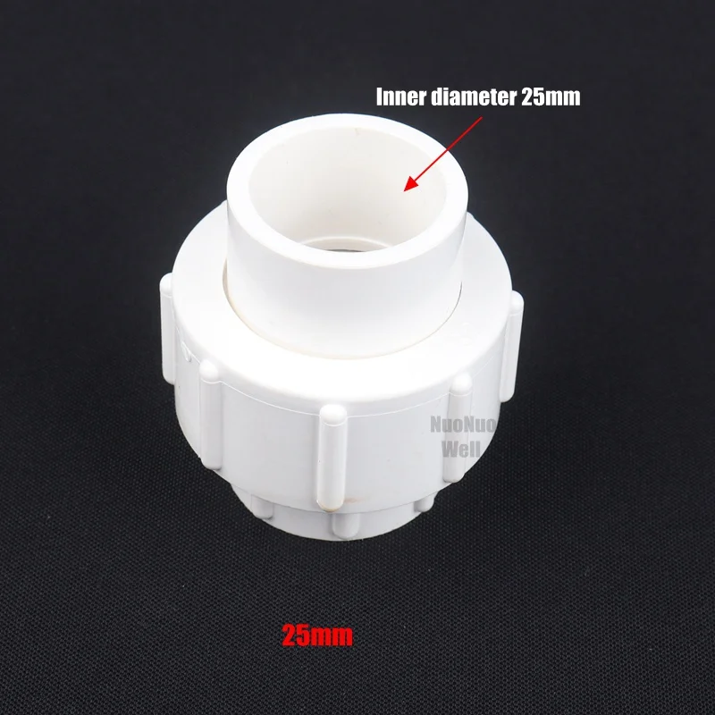 25mm 5 шт./лот 20-40 мм белый ПВХ соединители садовый фитинг для полива аквариума водопровод адаптер трубы свободные соединения - Цвет: 25mm