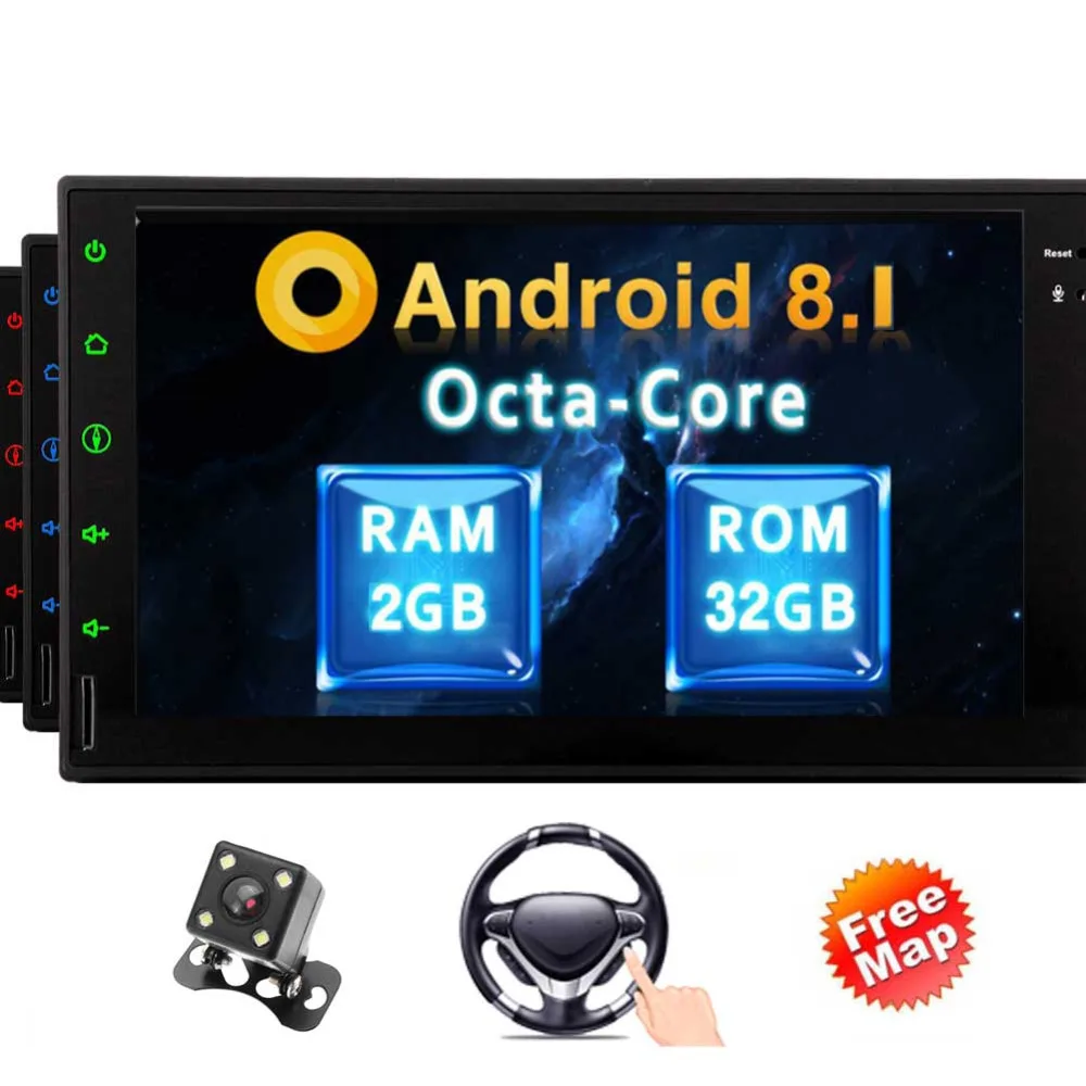 7 дюймов полный сенсорный плеер в тире двойной DIN Авторадио Bluetooth комплект с gps