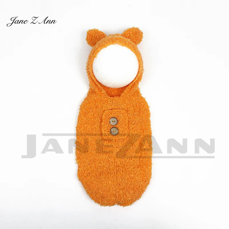 Jane Z Ann/Одежда для фотосъемки новорожденных; Детские спальные мешки с капюшоном; студийные аксессуары для фотосессии; новое поступление - Цвет: yellow