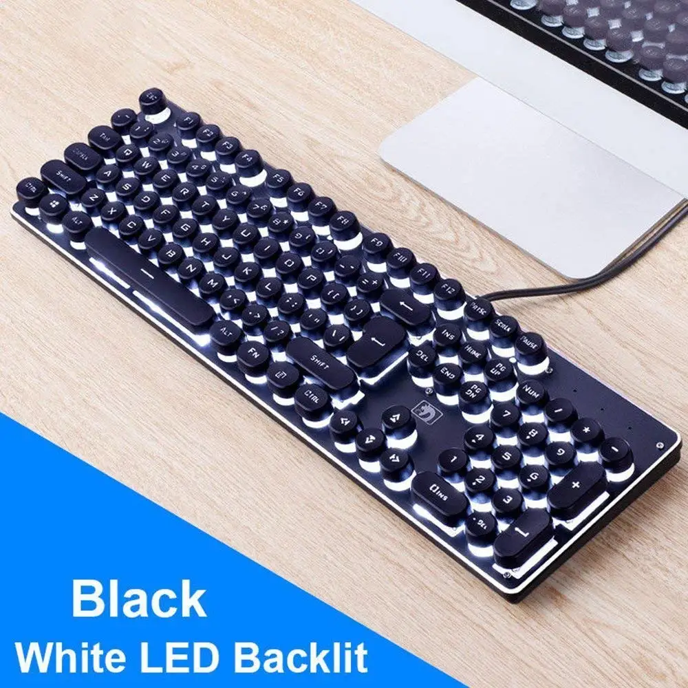 FELYBY K100 3 kinds of Professional Punk Mechanical Backlit Wired Gaming Keyboard for Computer& Desktop - Цвет: Style 2