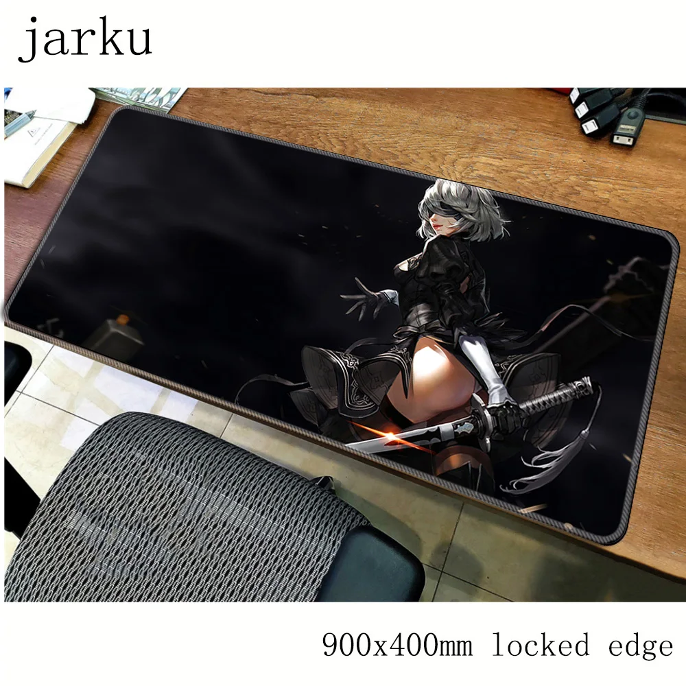 Nier automata коврик для мыши computador gamer mause коврик 900x400X2 мм Большой восхитительный Коврик Для Мыши Эргономичный гаджет офисный стол коврики