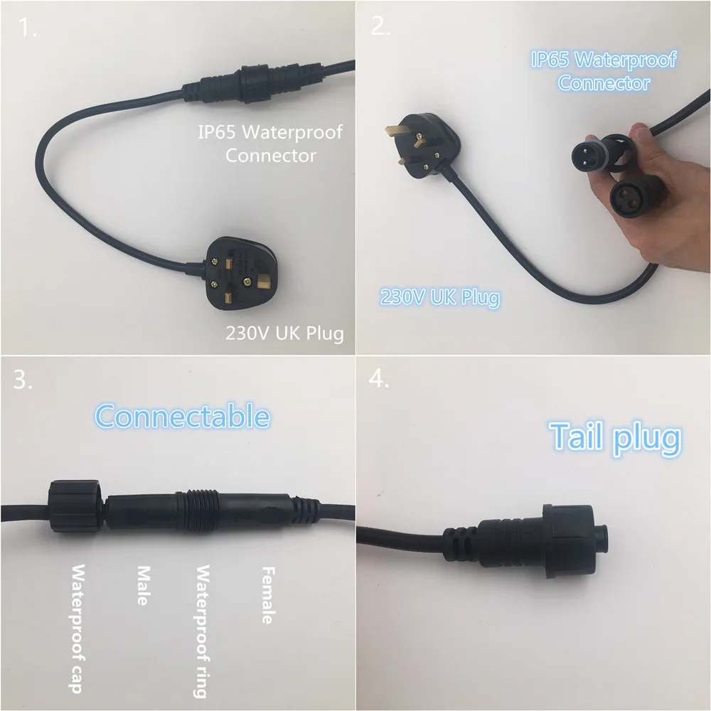 Великобритания Plug водонепроницаемый S14 светодиодный лампы Эдисона для Англии коммерческий декоративный Свадебный Открытый вечерние гирлянды для сада