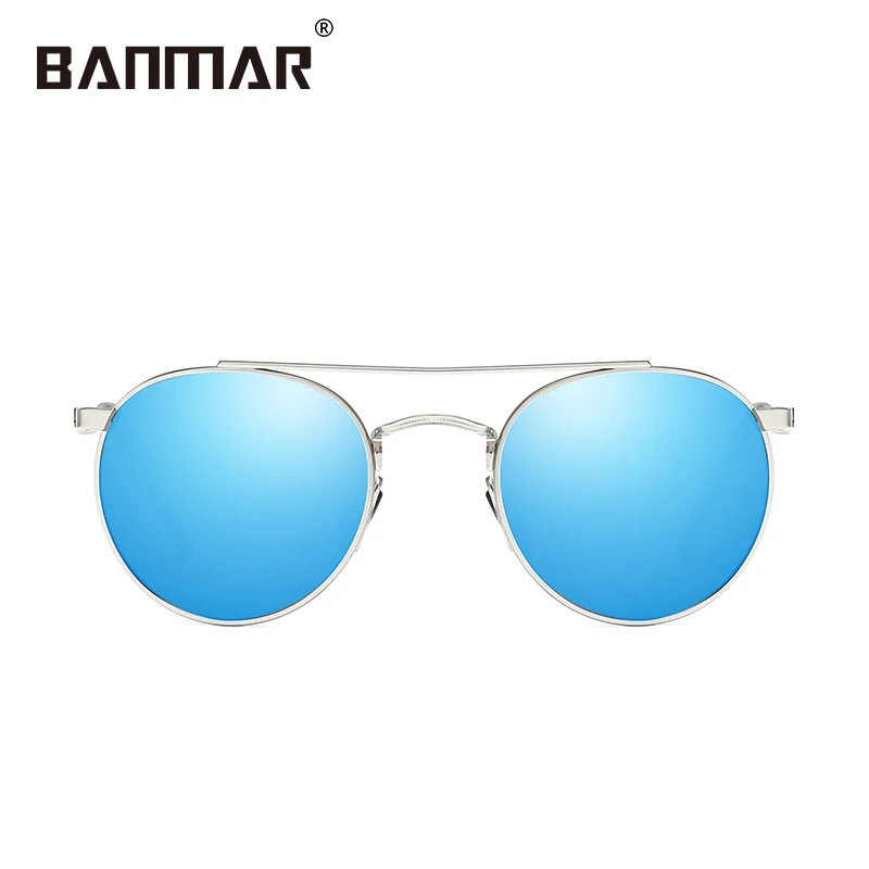 BANMAR Retro Aluminum Round Sunglasses Men Vintage Steampunk Sun Glasses Women Hip Hop Luxury Brand Eyewear UV400 A540 | Аксессуары для