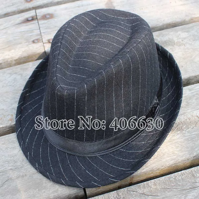 Плед Fedora шляпы для женщин Chapeau унисекс Мужские Трилби Панама Шляпы В Стиле Джаз шапки MEDB043 - Цвет: MEDB044 black