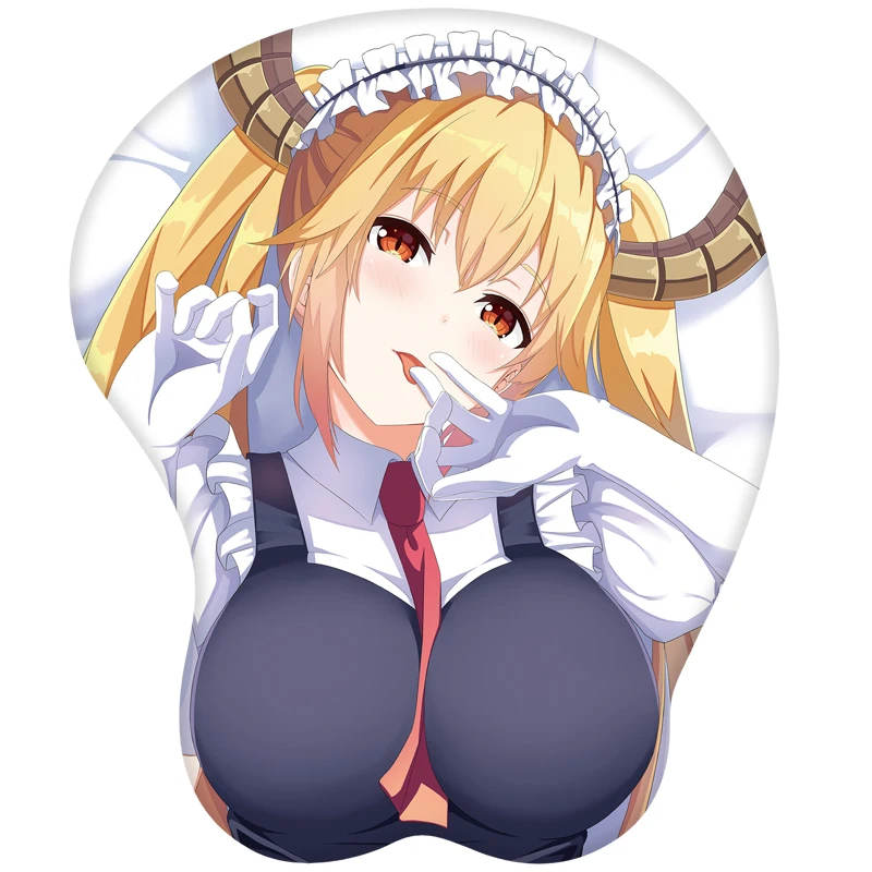 Аниме Miss Kobayashi's Dragon Maid Toru 3D грудь силиконовый коврик для мышки ноутбука ПК playmat |