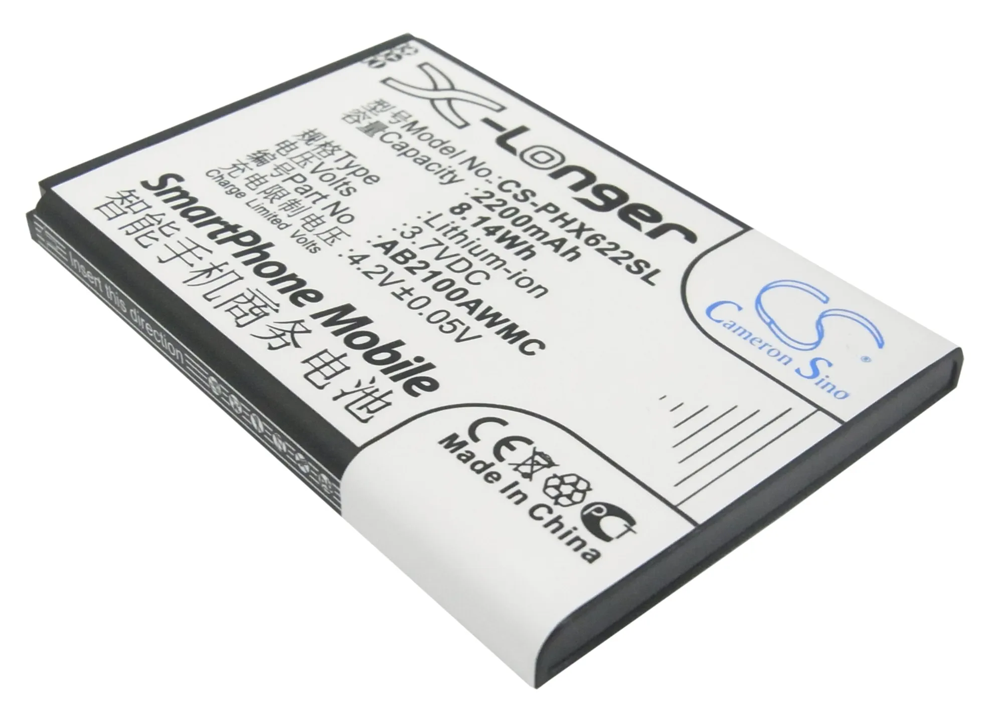 Cameron Sino Высокое качество 2200 мАч батарея AB2100AWMC для Philips V726 W632 W725 W820 W8568 X622 Xenium CTX710