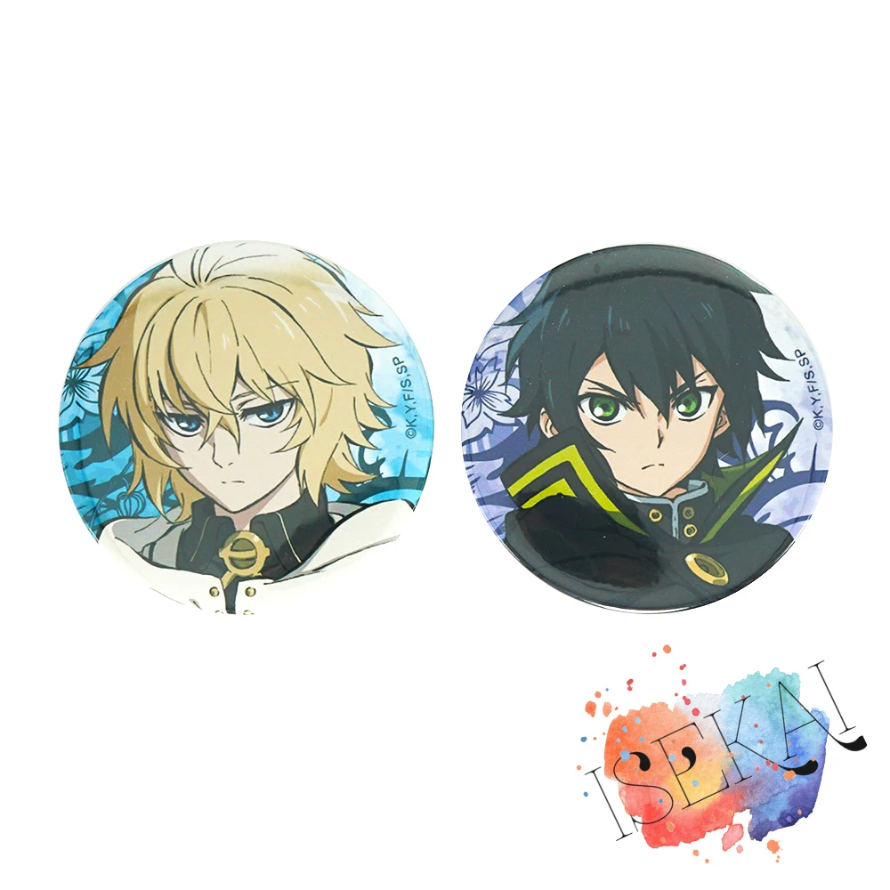 Серафим конца значок аниме Owari no Seraph Mikaela Hyakuya Yuichiro металлический брошь