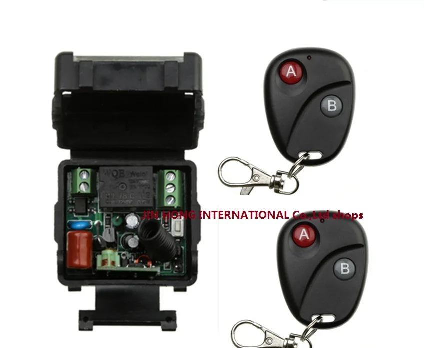 AC 220 v 1 ch RF wireless remote control switch pics receiver +2 transmitter With 2 buttons | Обустройство дома