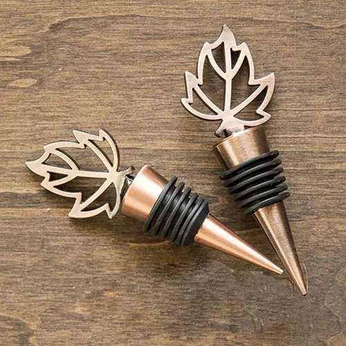 50 шт./лот свадебные сувениры подарки бронза падение влюбленные винные кленовые