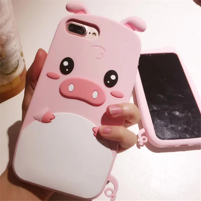Чехол для телефона UVR 3D Pig Animal Iphone XR X 6s 7 8 PLUS задняя крышка мобильный телефон чехлы