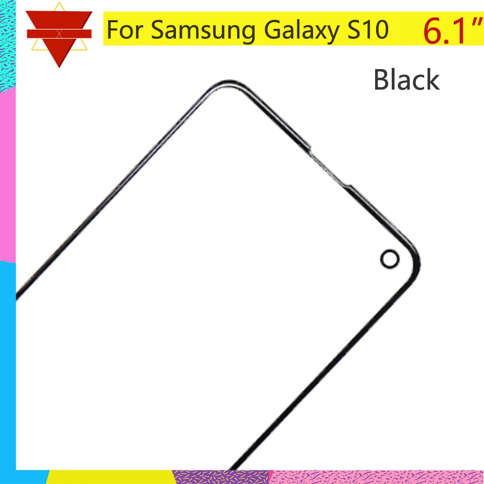 Pantalla t&aacute;ctil para Samsung Galaxy S10, SM-G973, S10E, S10, 5G, cristal exterior, lente para G973, 10 Uds./lote-2