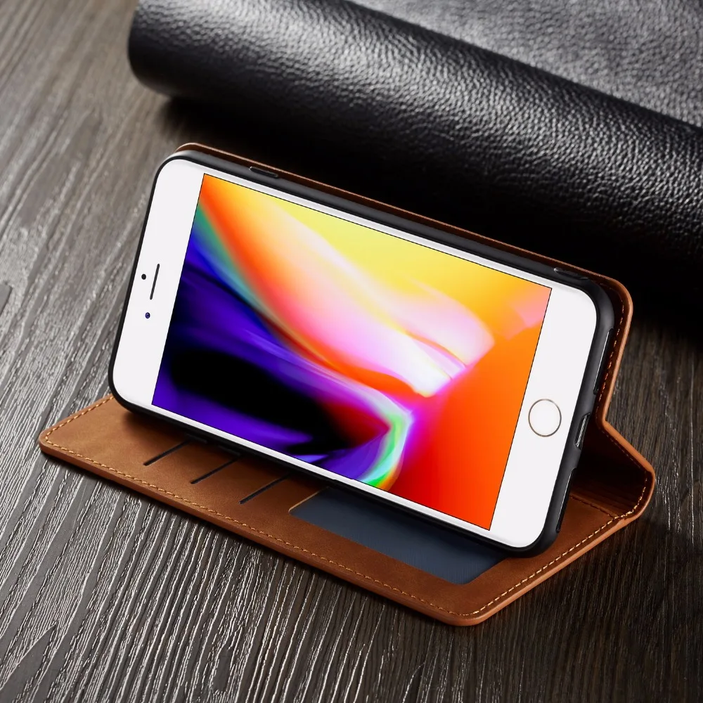 Чехол книжка из искусственной кожи с магнитной застежкой для iPhone 11 12 Pro XS Max XR 8 7