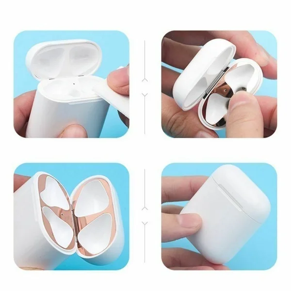 1 пара, металлическая защита от пыли, пылезащитные наклейки для Airpods, чехол для хранения наушников, защитные наклейки без коробки