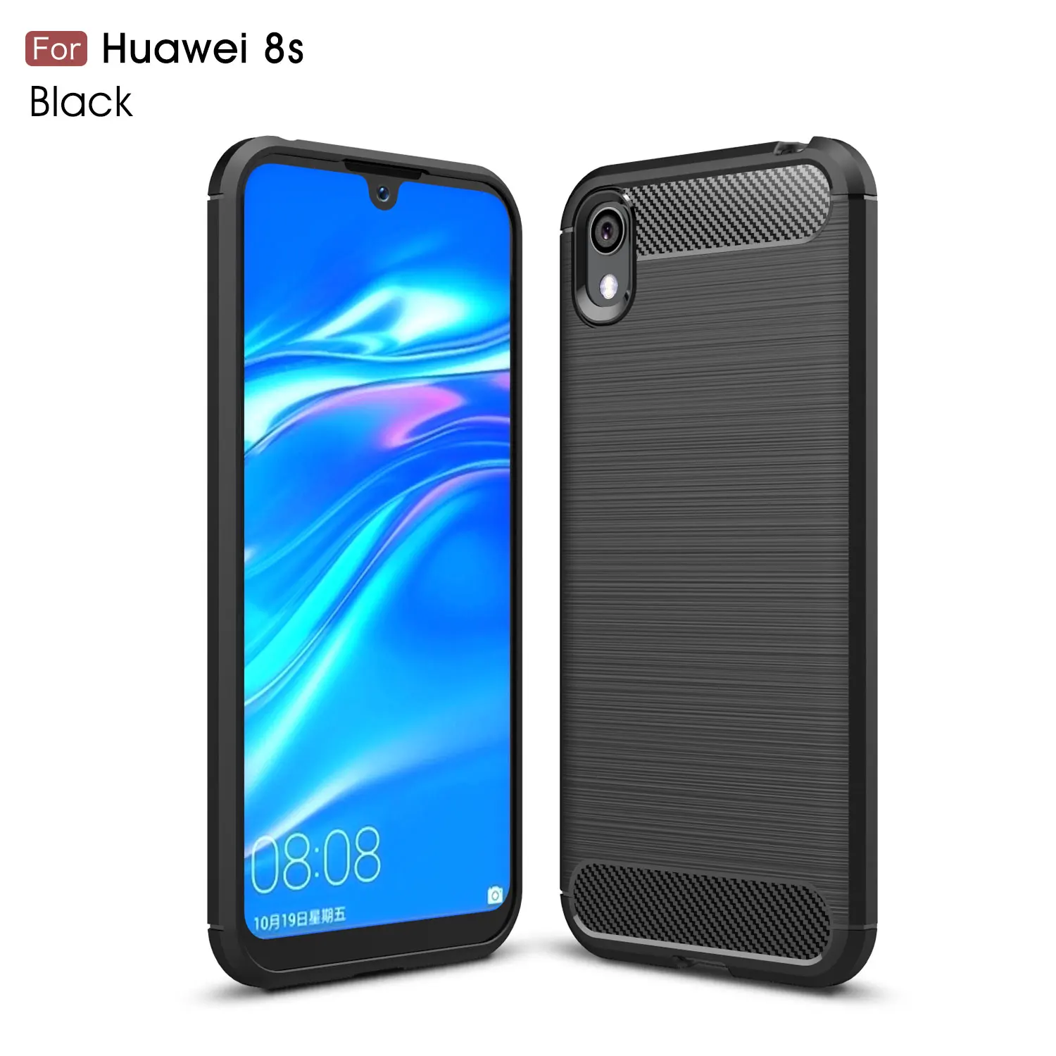 Силиконовые чехлы Guxinya для Huawei Y5 2019 чехол Honor 8S мягкий из углеродного волокна