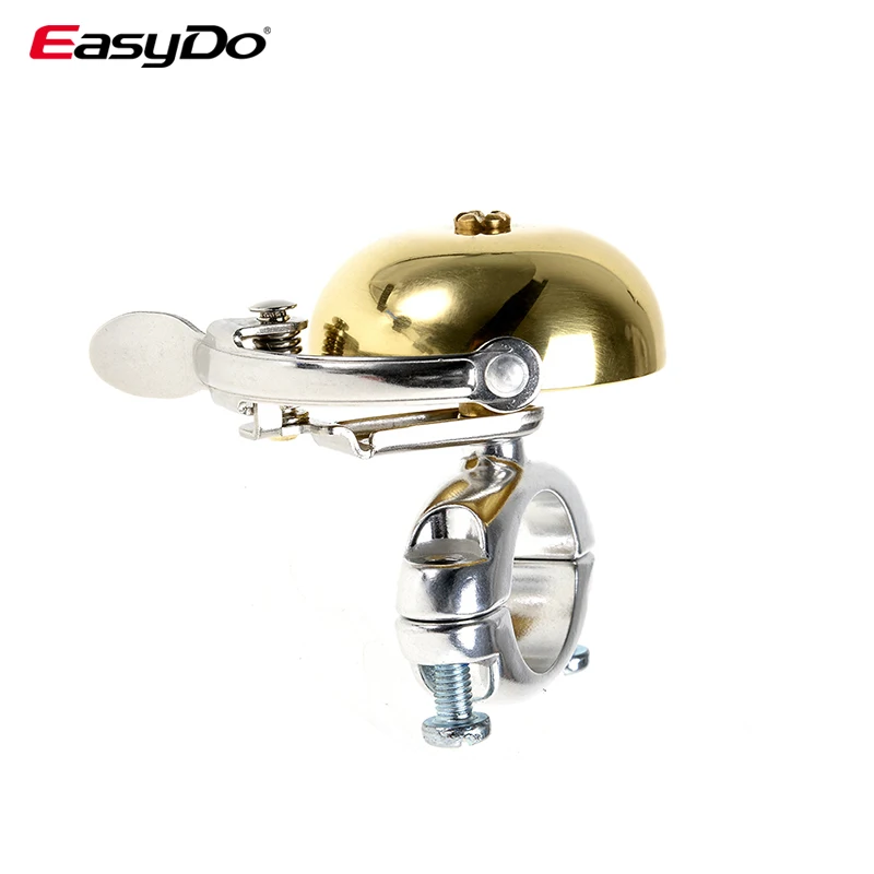 EasyDo Bike Bell Mountain Road Bicycle Bell Cycling Handlebar Pure Copper Horn Ring Gloden Vantage Sound Alarm MTB Accessor
