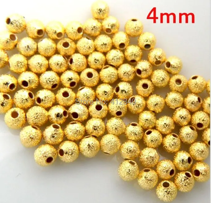 

1000pcs Gold Plated Stardust Spacer Beads 4mm Dia