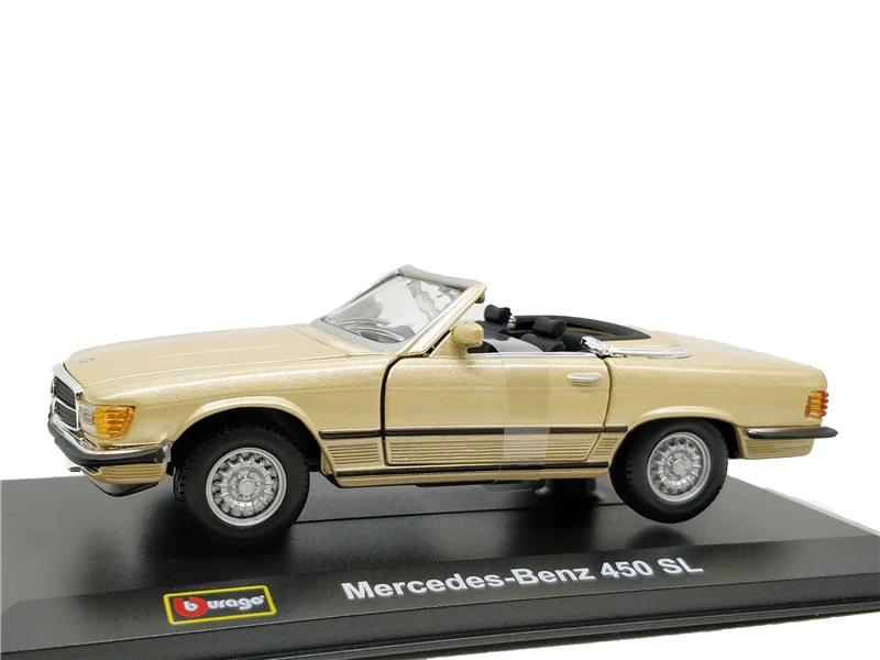 Bburago 1:32 Классическая Benz 450SL родстер 1977 сплав литой модельный автомобиль миниатюрный автомобиль