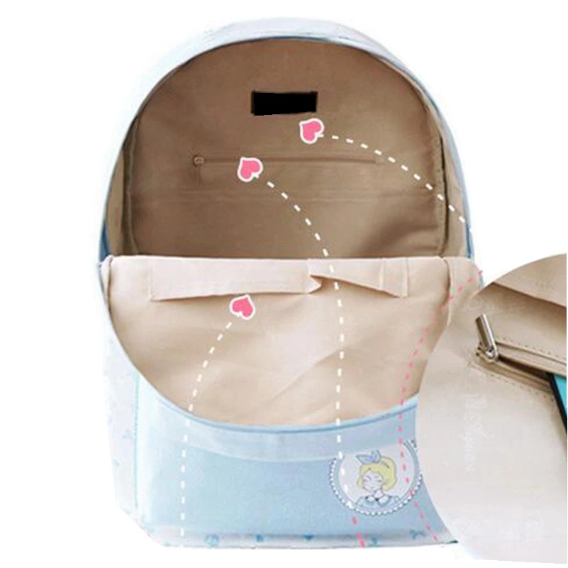 2017 New Fashion Printing Backpack Canvas School Bags for Teenage Girls Lace Design Mochilas Feminina Cute Backpacks Promotion | Багаж и