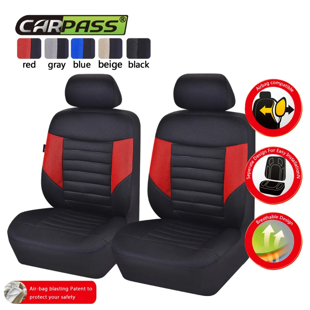 Автомобильные чехлы Car-pass на все сиденья 5 цветов универсальная сетчатая ткань для BMW Toyota Mazda Nissan Hyundai.