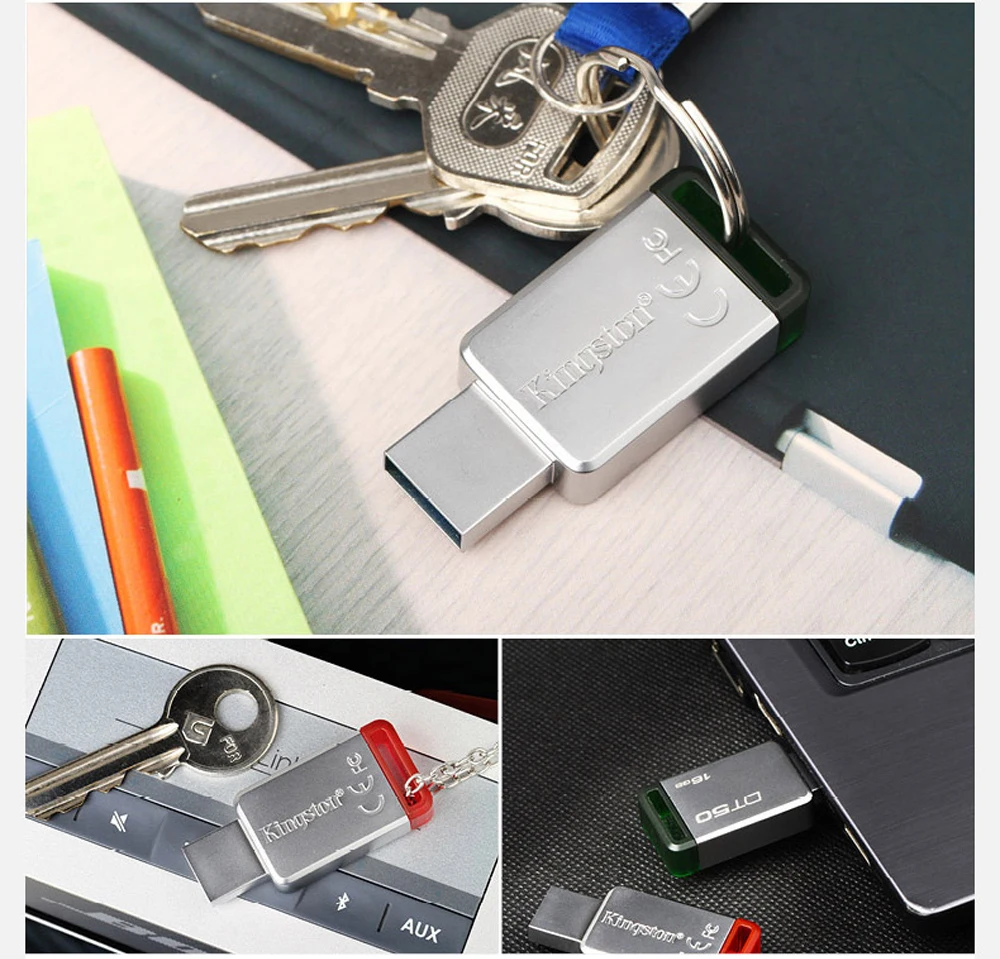 Kingston USB 3,0 флешки 128 Гб 64 ГБ 32 ГБ оперативной памяти, 16 Гб встроенной памяти, USB флэш-накопитель USB 3,1 110 МБ/с. флеш-накопитель 8 ГБ психического флеш-накопитель DT50