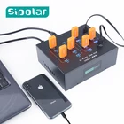 Sipolar Зарядное устройство USB 3,0 на 20 портов с источником питания на 100-240 В для восстановления и зарядки
