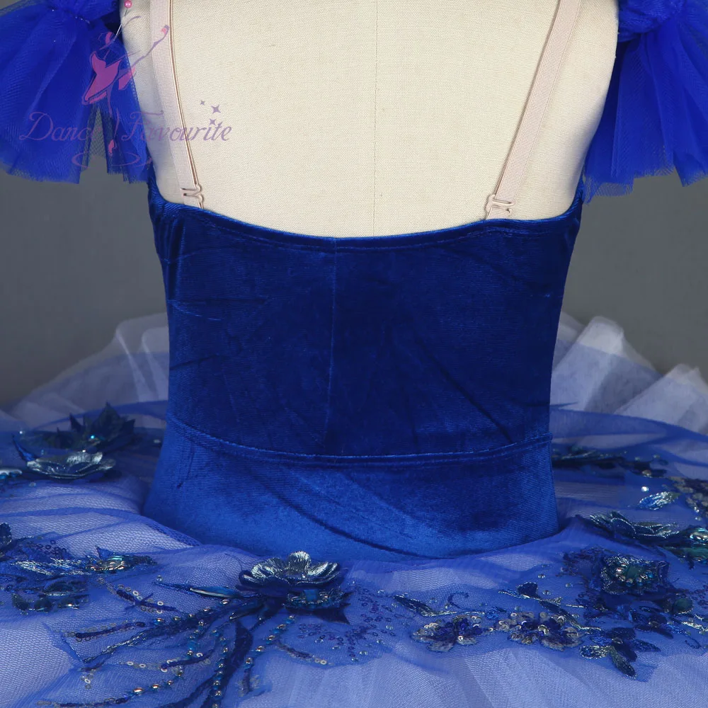 Velvet Blue Bird Ballet Tutu Black Swan Pre-professional For Competition Or Performance Dance Costumes | Тематическая одежда и