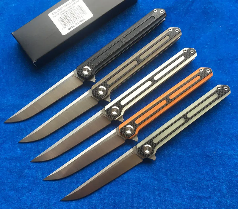 Складной нож LEMIFSHE STEDEMON C06 Flipper клинок из стали 440с рукоятка G10 и CF карманный резец
