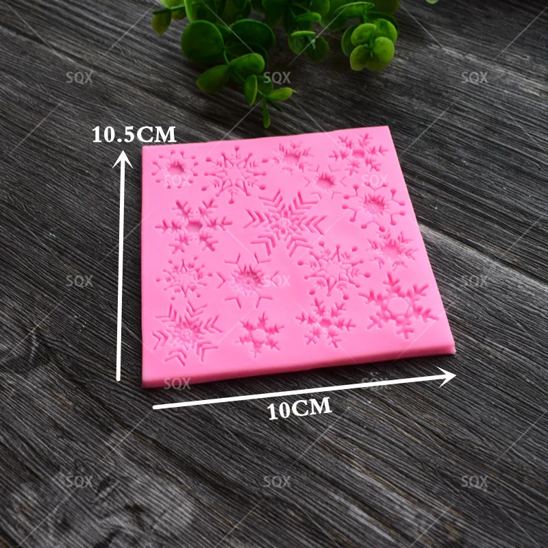 Снежинка снег лед силиконовая форма для помадки украшение торта инструменты
