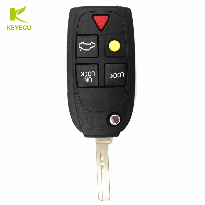 Новый модифицированный складной чехол KEYECU для ключа-пульта VOLVO S60 S70 S80 S90 V70 2001-2013
