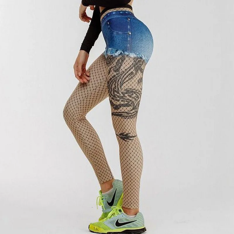 

High Waist Leggings Women's Fitness Sport Leggings Stripe Printing Elastic Workout Tights S-XL Running Trousers Plus Size
