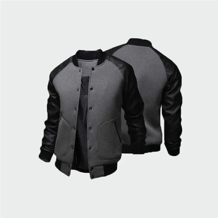 Dark Grey Новая мужская куртка Большие карманы мужские пальто и куртки тонкая на кнопках украшения бейсбольная уличная одежда плюс размер одежда ML258 - Цвет: Dark Grey