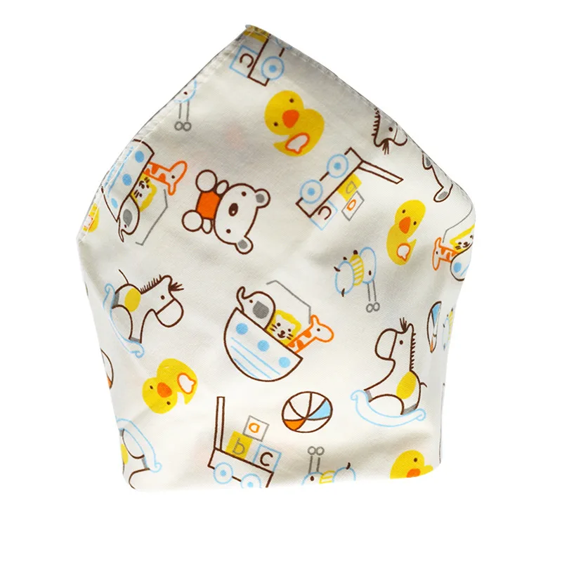 Cotton Bandana Bibs Baby Babador Feeding Smock Infant Burp Cloths Cartoon Saliva Towel Baby Eating Accessory Soft Baby Stuff