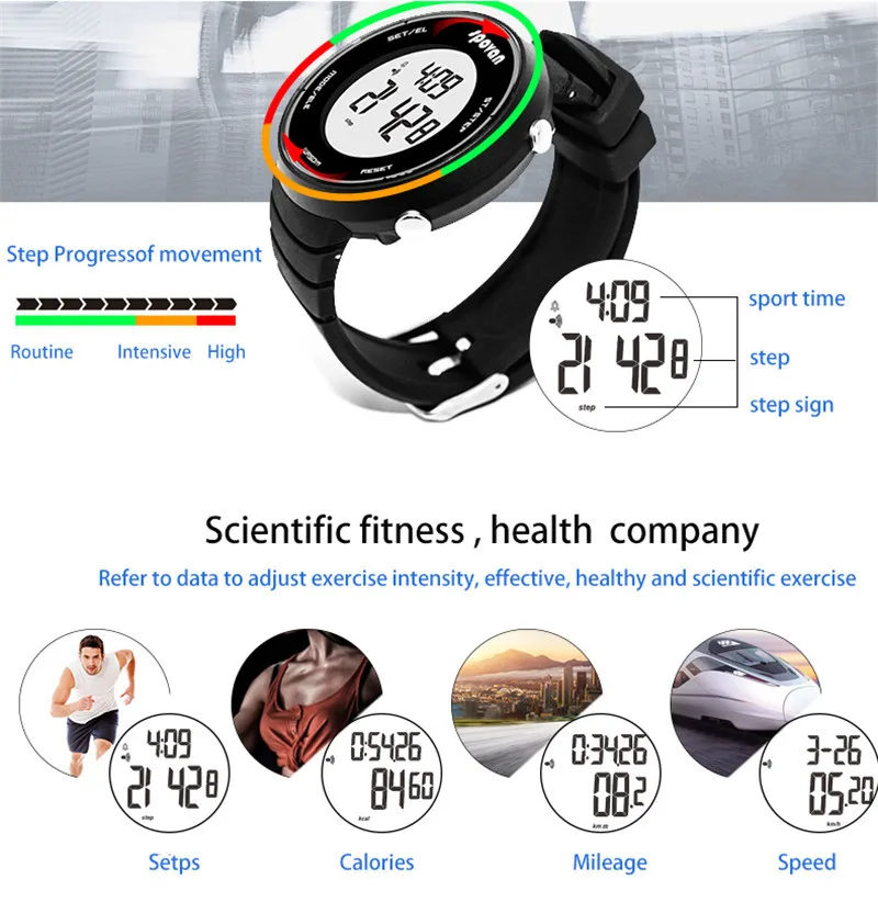 Spovan ST06 Bluetooth Цифровые Смарт часы телефон сообщение напоминание SmartWatch Удаленная