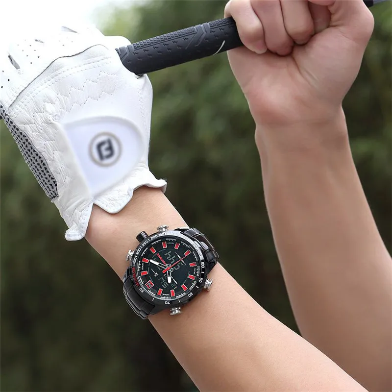 Часы наручные NAVIFORCE Мужские кварцевые цифровые спортивные брендовые Роскошные