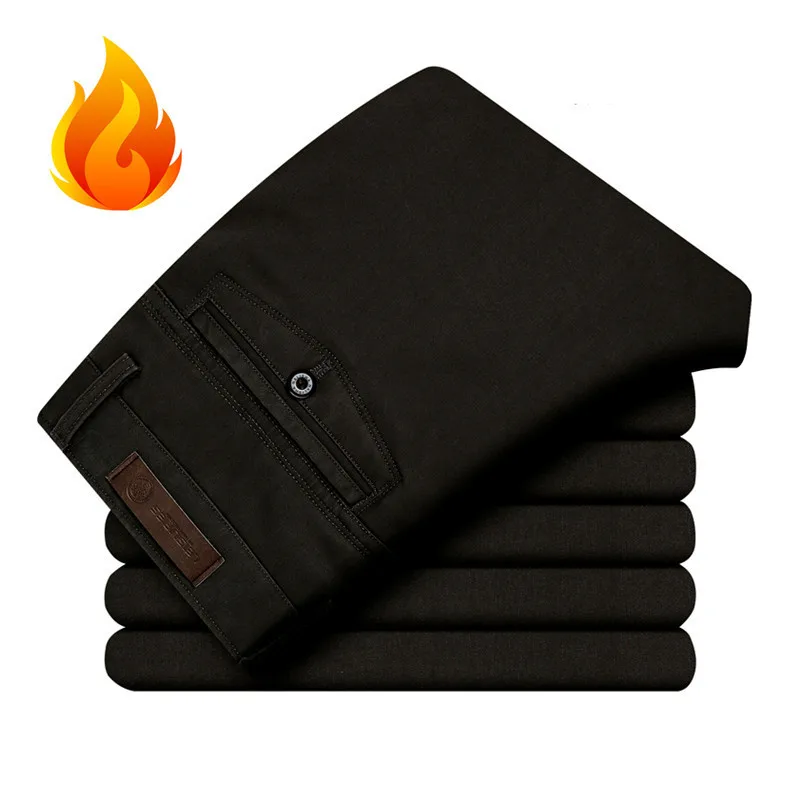 Зимние Брюки флисовые мужские джоггеры повседневные теплые брюки бархатная