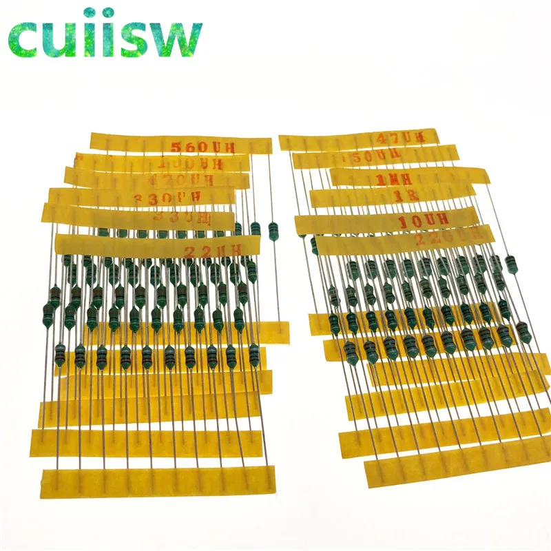 Индукторы 1/4 Вт 1UH 1MH 12valuesx10 шт. = 120 индукторы в комплекте|assorted kit|inductor assortmentinductor