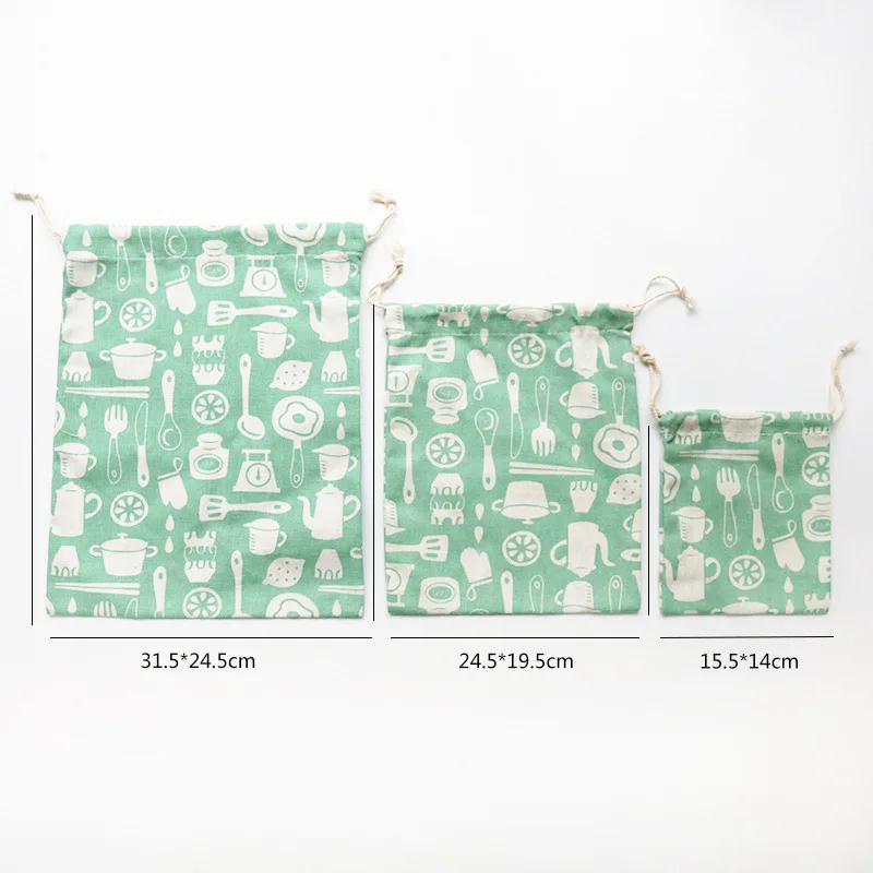 Женская сумка на шнурке из хлопка и льна с изображением фламинго переносная