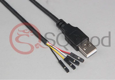 USB коннектор 28AWG 1Pin с экранированным проводом 50 см|Компьютерные кабели и разъемы| |