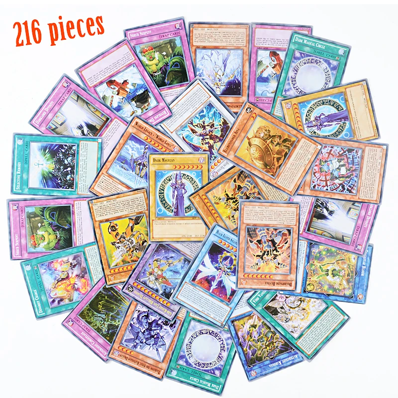 Yugioh 216 шт. набор с коробкой yu gi oh Аниме игровая коллекция карт детские игрушки для