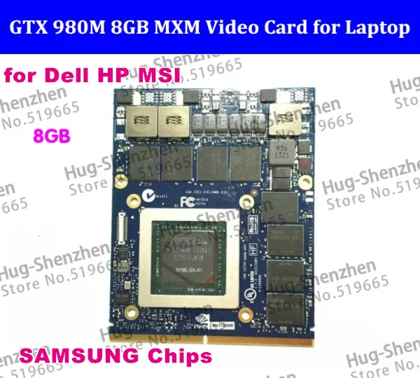 Оригинальная Видеокарта GTX 980M GTX980M новая видеокарта с объемом памяти 8 Гб GDDR5 MXM для