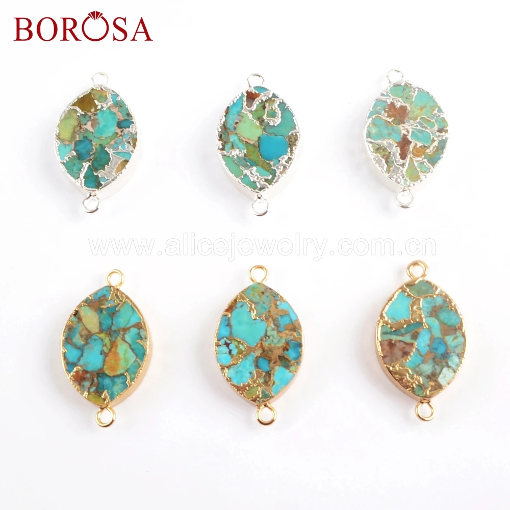 BOROSA 5 шт. модный маркизный золотой гальванизированный натуральный бирюзовый
