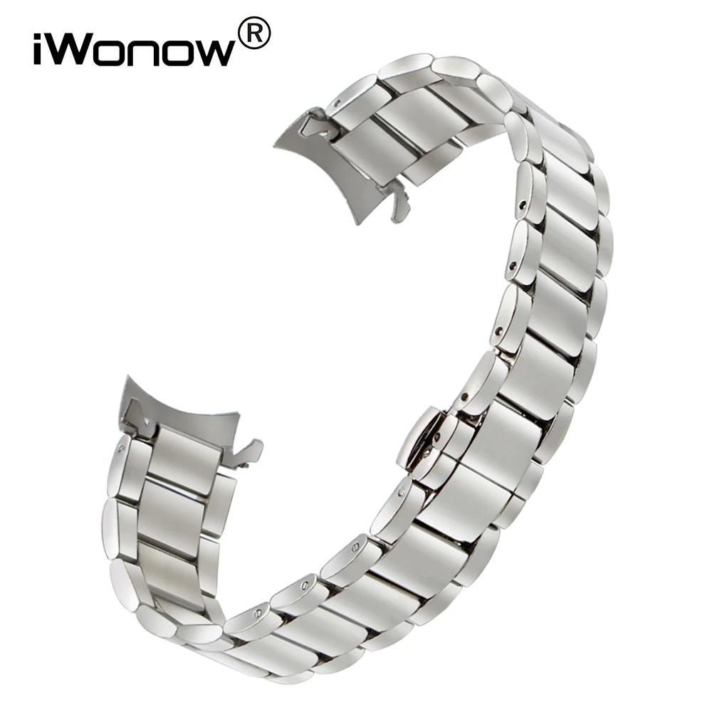 

Curved End Stainless Steel Watchband for Omega Tissot Longines Mido Watch Band Butterfly Buckle Strap Wrist Bracelet 18 20 22mm